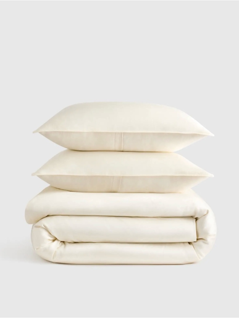 Quince Bamboo Duvet Set in Ivory Size King/Cal King 454